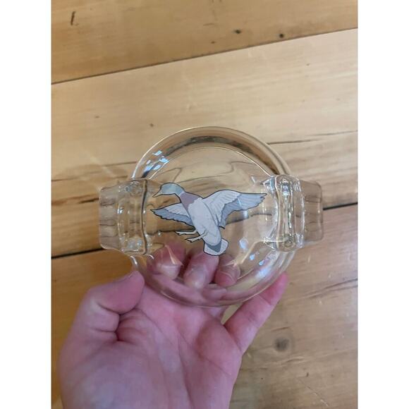 Vintage Mallard Duck in Flight Glass Ashtray. Hunting Cabin. Man Cave - Picture 3 of 4